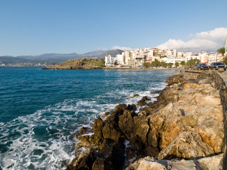 dreamstime_7637223_Agios Nikolaos coastline in Crete, Greece