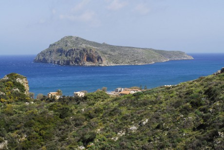 dreamstime_4584147_The island in Agia Marina, crete, with the coast as foreground